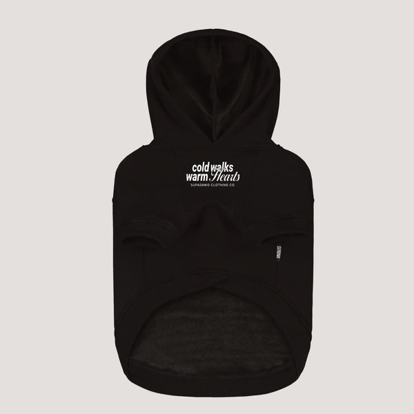 Voorkant Honden Hoodie met Cold Walks print