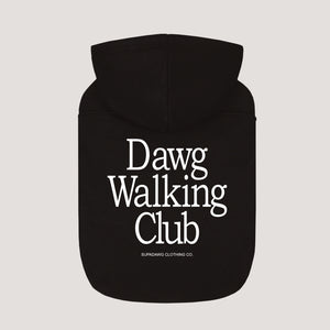 Honden Hoodie met Dawg Walking Club print