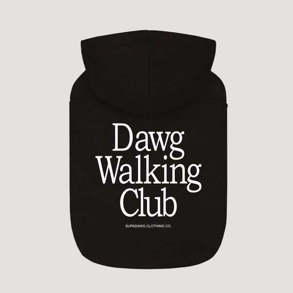 Honden Hoodie met Dawg Walking Club print