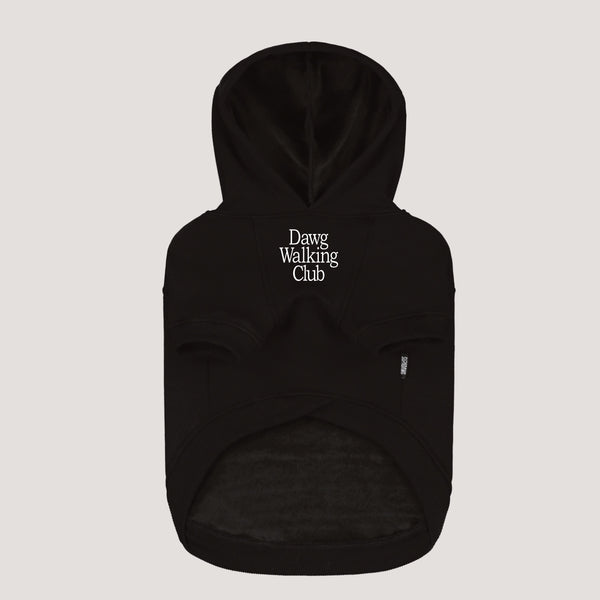 Voorkant Honden Hoodie met Dawg Walking Club print