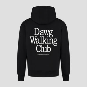 Achter Oversized Hoodie met Dog Walking Club print