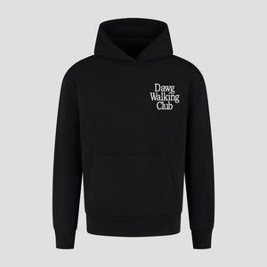Voorkant Oversized Hoodie met Dawg Walking Club print