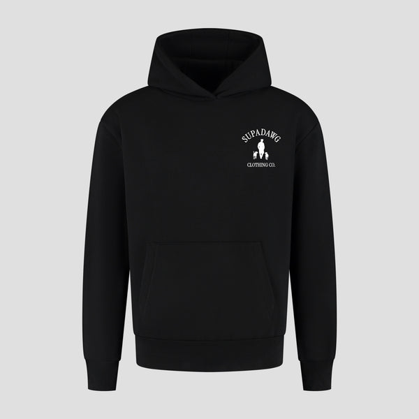 Voorkant Oversized Hoodie met WKND WLKRS print