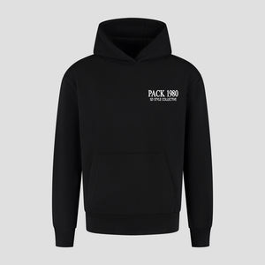 Voorkant Oversized Hoodie met Pack 1980 print